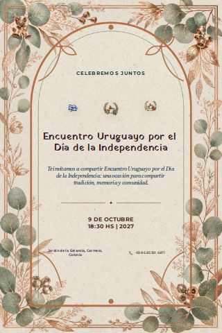 Uruguayan Independence Day Gathering invitation preview