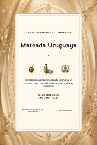 Uruguayan Mateada invitation preview
