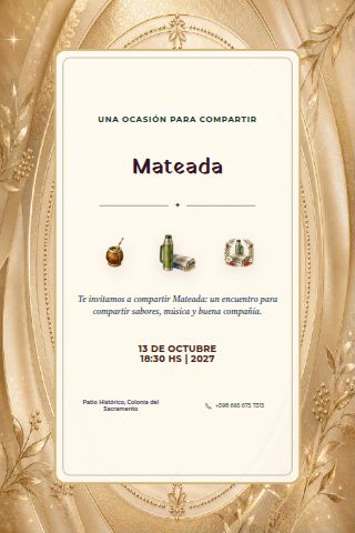 Mateada invitation design preview
