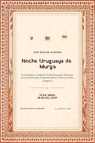 Uruguayan Murga Night invitation preview