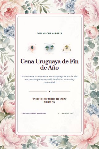Uruguayan New Year's Eve Dinner invitation design preview