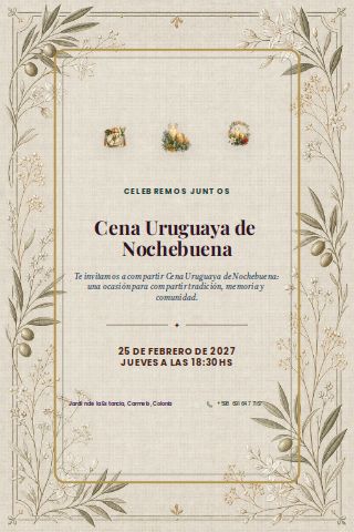 Uruguayan Nochebuena Dinner invitation preview
