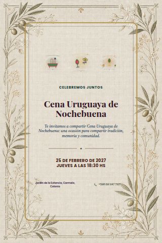 Uruguayan Nochebuena Dinner invitation design preview