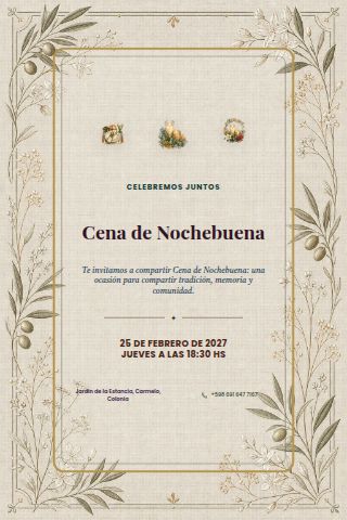 Nochebuena Dinner invitation design
