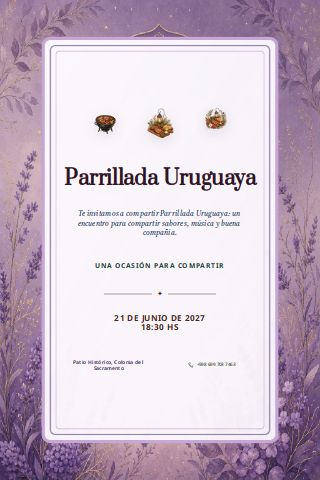 Uruguayan Parrillada invitation preview