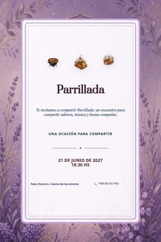 Parrillada invitation design preview