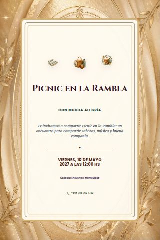 Rambla Picnic invitation design
