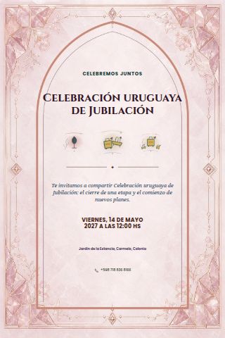 Uruguayan Retirement Celebration invitation design preview