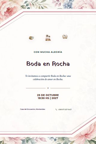 Rocha Seaside Wedding invitation design