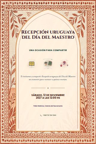 Uruguayan Teachers' Day Reception invitation design preview