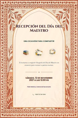 Teachers' Day Reception invitation design