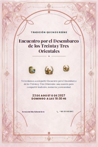Uruguayan Thirty-Three Orientals Gathering invitation preview