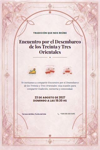 Uruguayan Thirty-Three Orientals Gathering invitation design preview