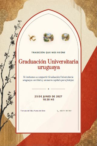 Uruguayan University Graduation invitation preview