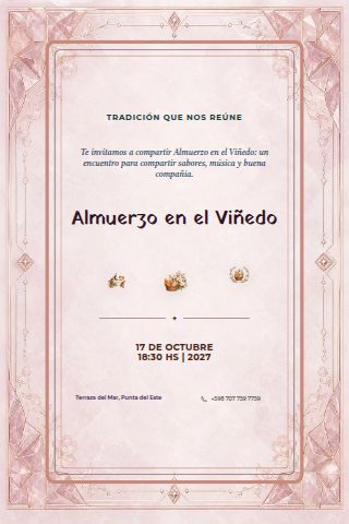 Vineyard Lunch invitation design