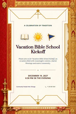 Vacation Bible School Kickoff invitation preview