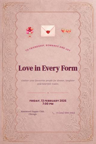 Valentine's & Galentine's Day invitation preview