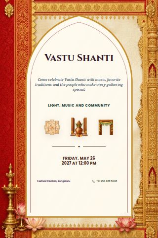 Vastu Shanti invitation preview
