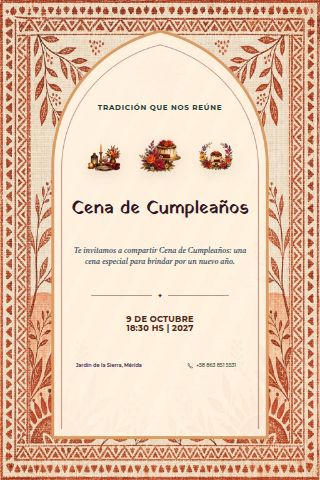 Adult Birthday Dinner invitation design
