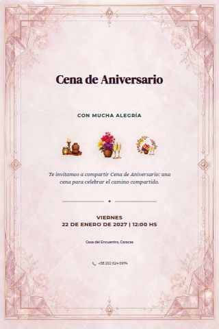 Anniversary Dinner invitation design