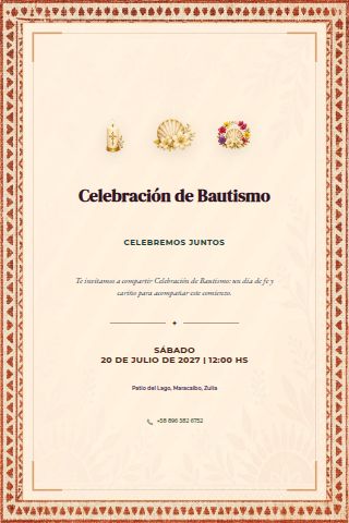 Baptism Celebration invitation design