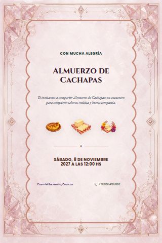 Cachapa Lunch invitation design