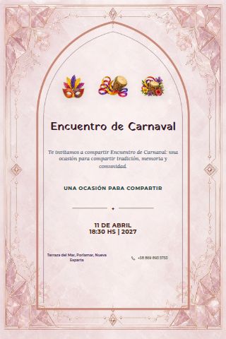 Carnival Gathering invitation design