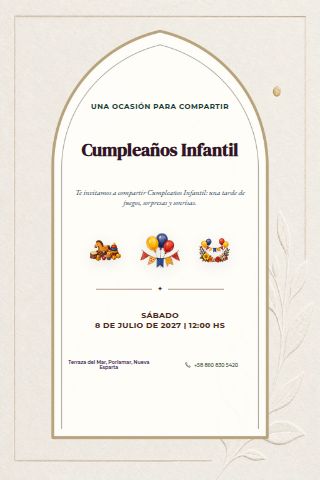 Children's Birthday invitation design