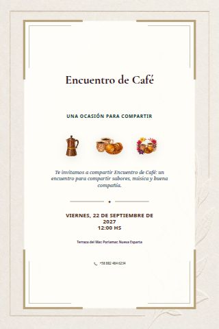 Coffee Gathering invitation design