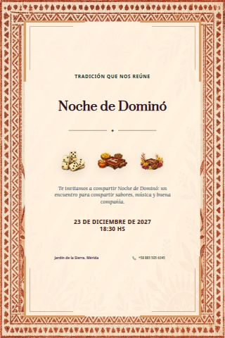 Domino Night invitation design