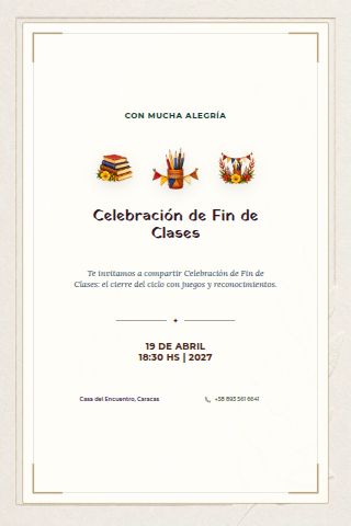 End-of-School Celebration invitation design