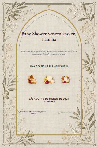 Venezuelan Family Baby Shower invitation preview