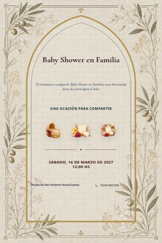 Family Baby Shower invitation design