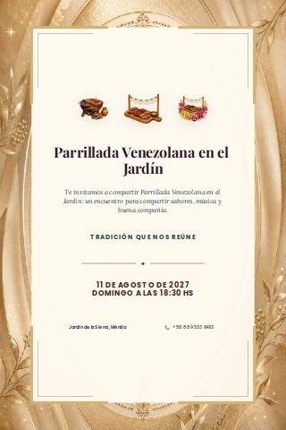 Venezuelan Garden Parrillada invitation preview