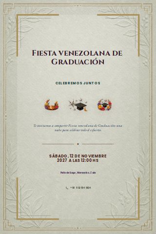 Venezuelan Graduation Party invitation preview