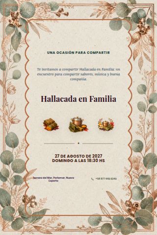 Hallaca Gathering invitation design