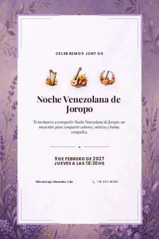 Venezuelan Joropo Night invitation preview