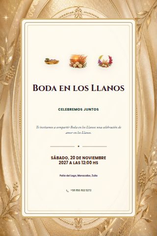 Llanos Estancia Wedding invitation design