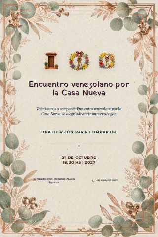 Venezuelan New Home Gathering invitation preview