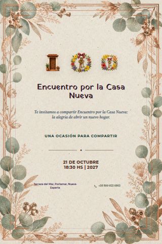 New Home Gathering invitation design