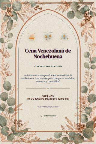 Venezuelan Nochebuena Dinner invitation design preview