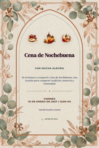 Nochebuena Dinner invitation design