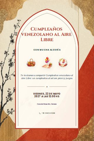 Venezuelan Outdoor Birthday Picnic invitation preview