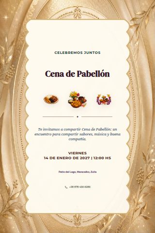 Pabellón Dinner invitation design