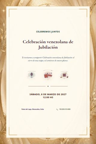 Venezuelan Retirement Celebration invitation design preview