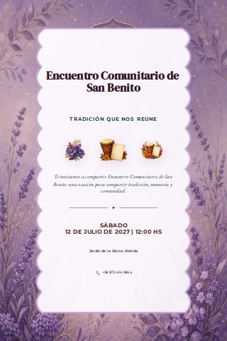 Venezuelan San Benito Community Gathering invitation preview