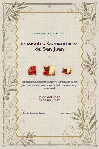 Venezuelan San Juan Community Gathering invitation preview