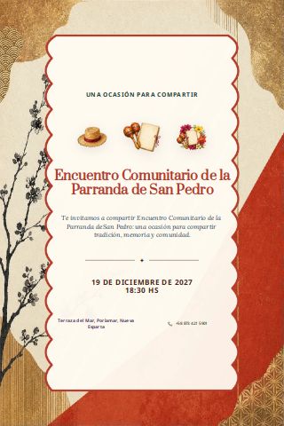Venezuelan San Pedro Parranda Community Gathering invitation preview