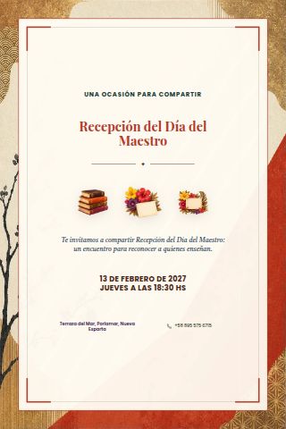 Teachers' Day Reception invitation design