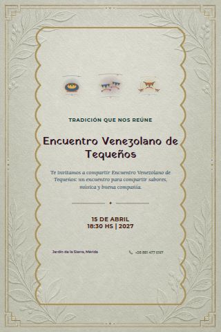 Venezuelan Tequeño Party invitation design preview